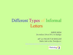 Informal letters types