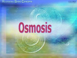 Experiment showing osmosis What is osmosis What is