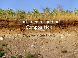 Soil Formation and Composition Chapter 7 Section 2