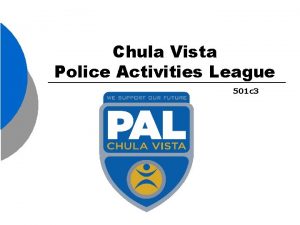 Chula Vista Police Activities League 501 c 3