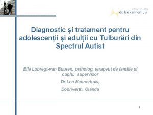 Diagnostic i tratament pentru adolescenii i adulii cu