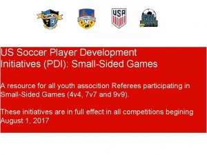 Us soccer player development initiatives