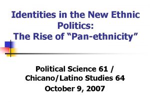 Pan ethnic