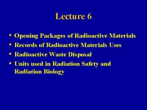 Units of radioactivity