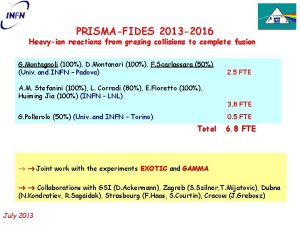 PRISMAFIDES 2013 2016 Heavyion reactions from grazing collisions