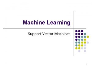 Machine Learning Support Vector Machines 1 Perceptron Revisited