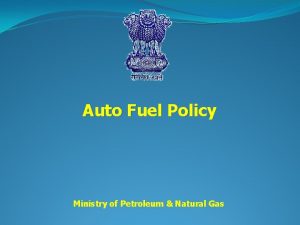 Auto fuel policy