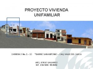 Proyecto de vivienda unifamiliar