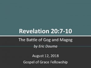 Who is gog and magog in revelation 20