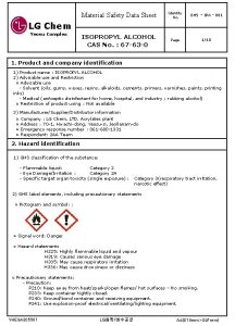 Material Safety Data Sheet Identity No GHS IPA