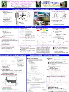 Radio Frequency Identification Systems New Ideas and Algorithms