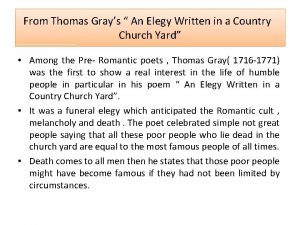 From Thomas Grays An Elegy Written in a