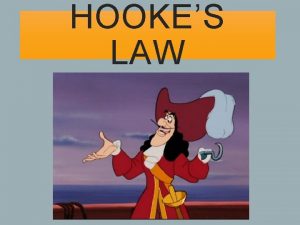 HOOKES LAW HOOKES LAW In the 1600 s