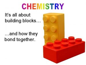 Its all about building blocks and how they