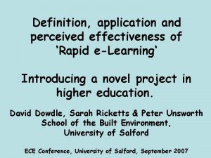 Rapid e learning definition