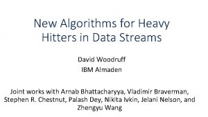 New Algorithms for Heavy Hitters in Data Streams