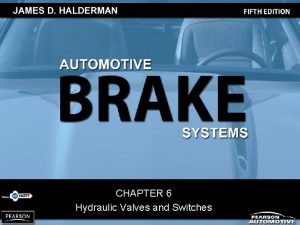A brake system metering valve: