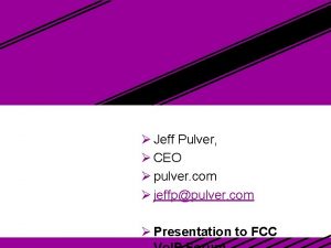 Open IP Communications Jeff Pulver CEO pulver com