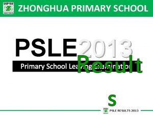 Psle results 2013