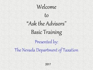 Ask the advisors