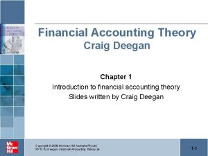 Financial accounting theory craig deegan