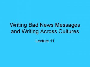 Bad news letter topics
