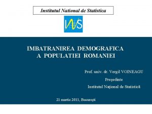 Populatia romaniei