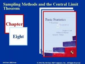 Sampling Methods and the Central Limit Theorem Chapter