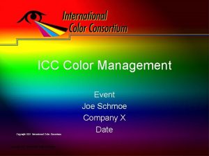 Copyright international color consortium, 2009