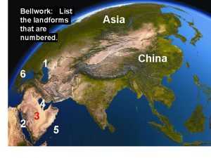 Landforms list