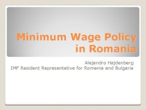 Minimum wage romania