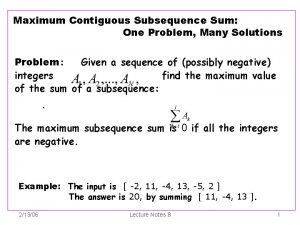 Contiguous subsequence
