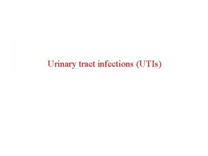 Urinary tract infection in pregnancy ppt