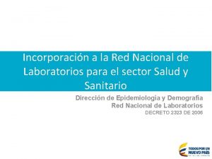 Red nacional de laboratorios de colombia