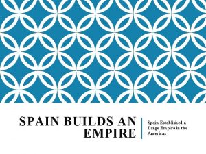 Spain builds an empire Spain builds an empire