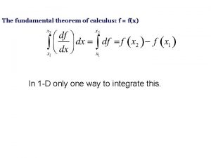 The fundamental theorem of calculus f fx In