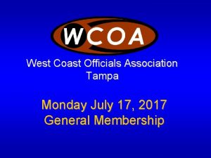 West coast officials association