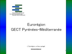 Eurorgion GECT PyrnesMditerrane LEurorgion un futur partag www