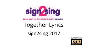 Together chorus lyrics