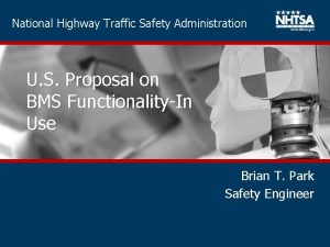 National Highway Traffic Safety Administration U S Proposal
