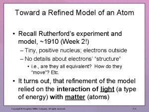Recall what an atom is.