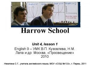 Harrow boys school
