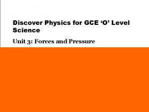 Discover Physics for GCE O Level Science Unit