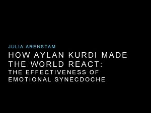JULIA ARENSTAM HOW AYLAN KURDI MADE THE WORLD