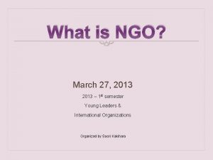 What is ngo