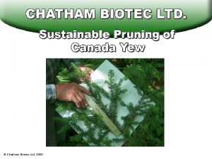 Chatham biotec ltd