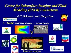 Center for Subsurface Imaging and Fluid Modeling CSIM