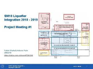 SM 18 Liquefier Integration 2018 2019 Project Meeting