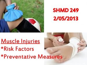 SHMD 249 2052013 Muscle Injuries Risk Factors Preventative