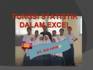 Fungsi statistik pada excel